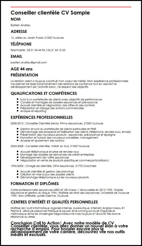 Cv Experience Professionnelle