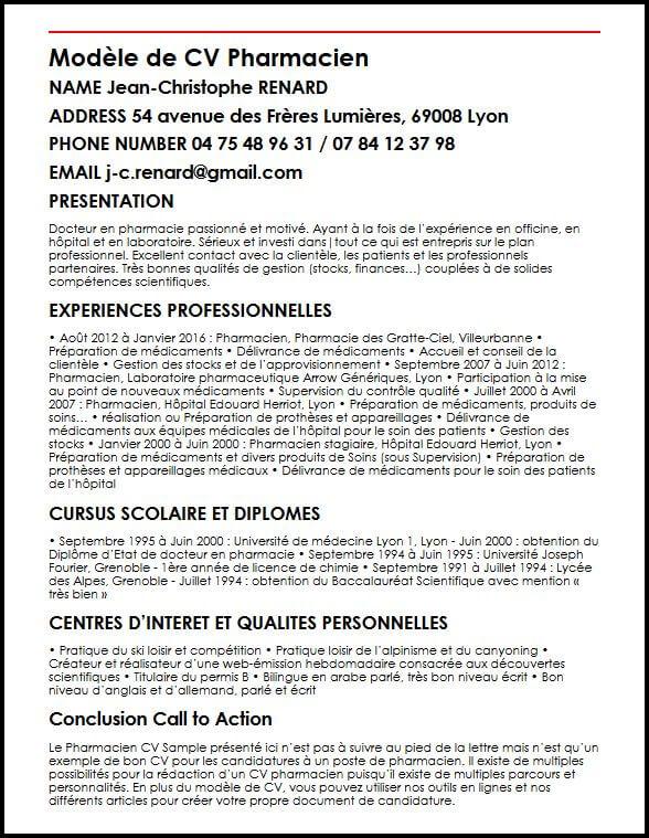 lettre de motivation pharmacienne