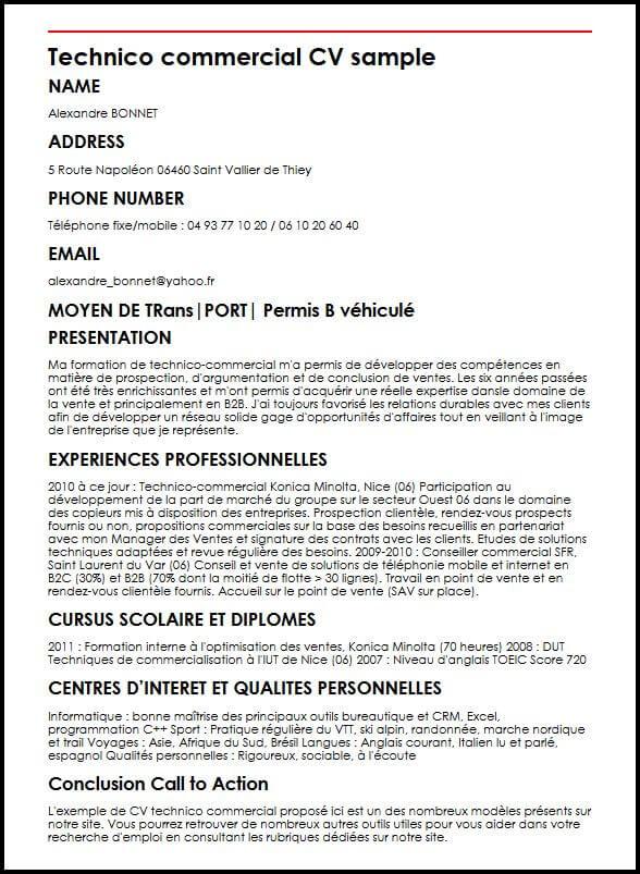 technico-commercial-cv-sample