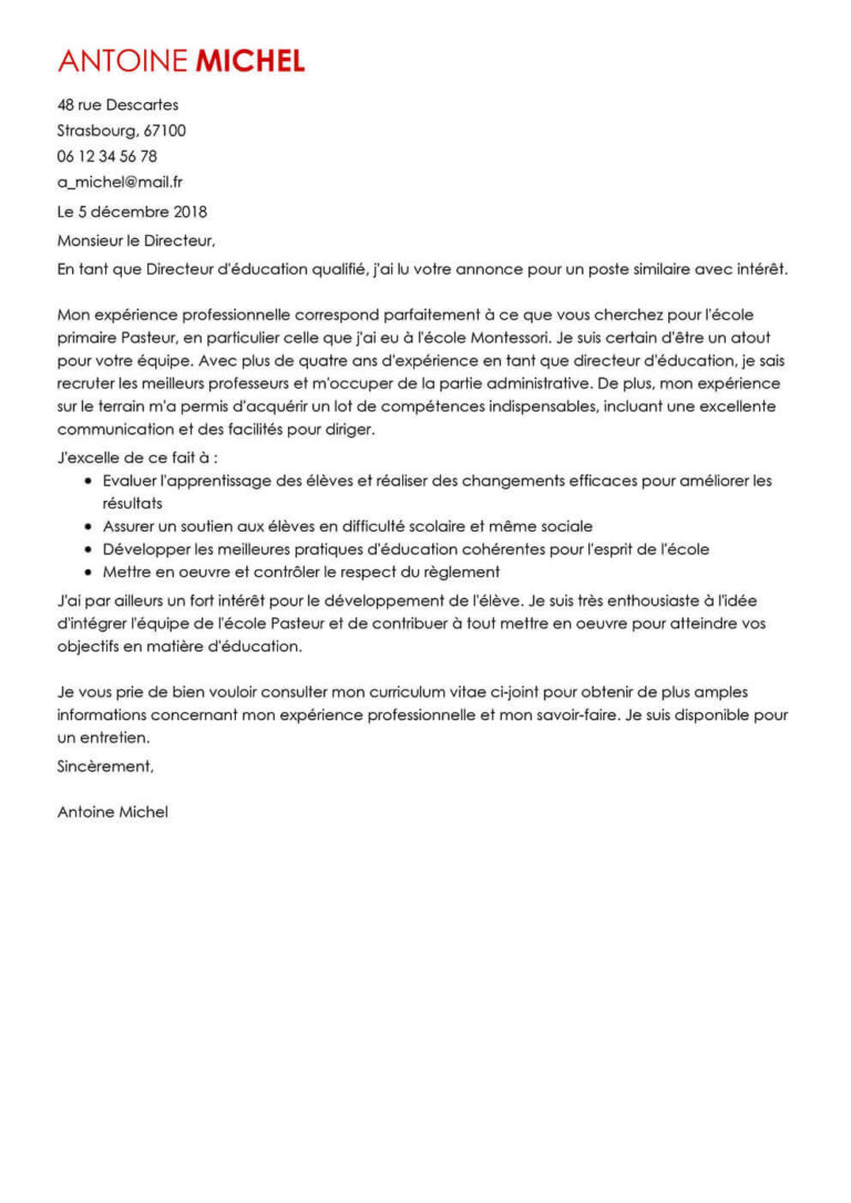 Exemples de lettre de motivation et conseils de rédaction