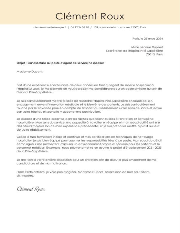 Lettre de motivation hôpital modèles pros et guide complet — free download