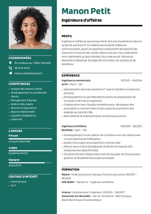 CV d’ingénieur d’affaires : exemples et guide complet