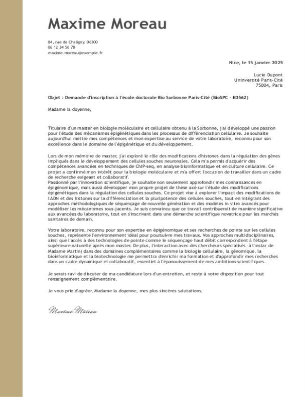 Lettre de motivation thèse conseils et modèles pour 2026 — free download